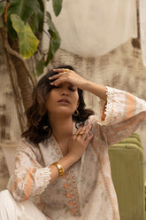 DC-0479 BEIGE DIGITAL PRINTED KURTA